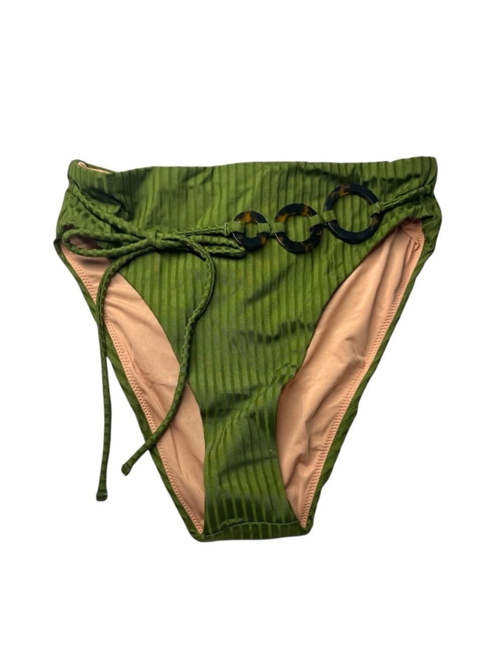 J. Crew Swimsuit Wide Ribbed High Rise Bikini Bottom NEW